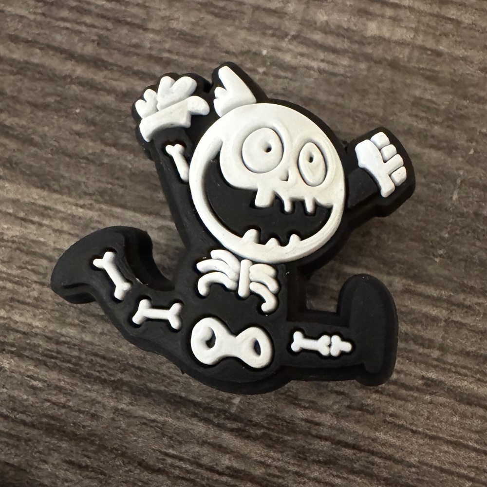 Silly Skeleton Shoe Charm 5/$20